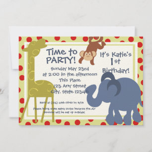 Party Time Circus/ Photo Invitation