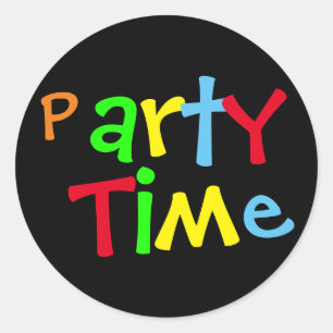 Party Time Classic Round Sticker
