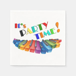 Party Time Colourful Keyboard Napkin