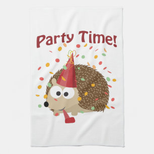Party time! Confetti Hedgehog Tea Towel