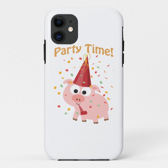 Party time confetti Pig Case-Mate iPhone Case (Back)