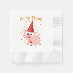 Party Time Confetti Pig Napkin