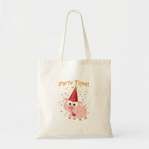 Party time confetti Pig Tote Bag