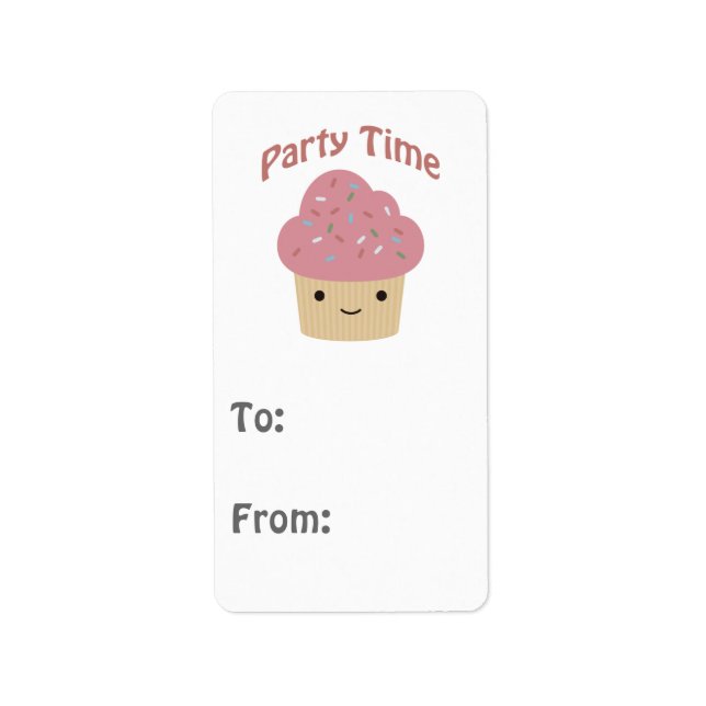 Party TIme Cupcake Label (Front)