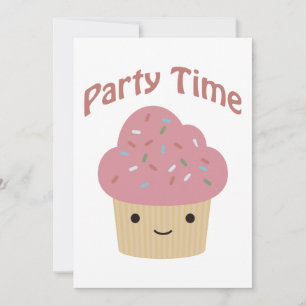 Party Time! Cute Cupcake Party Invitation