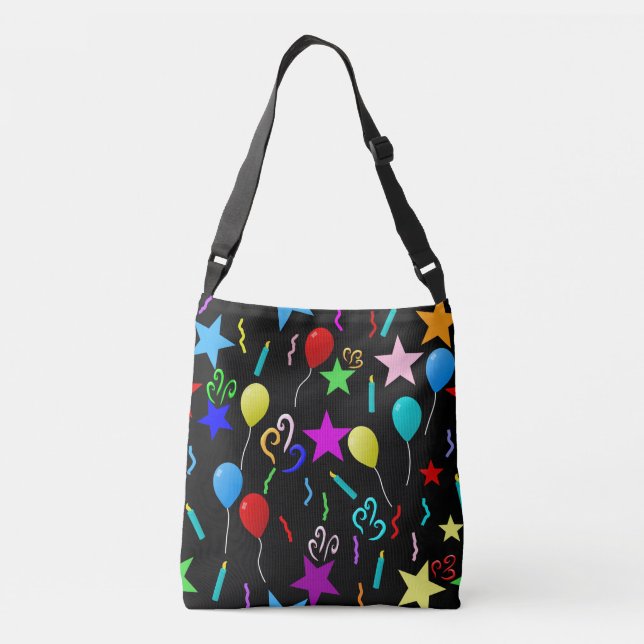 Party Time, festive design, Crossbody Bag (Back)