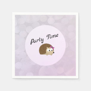 Party Time Girl Hedgehog Napkin