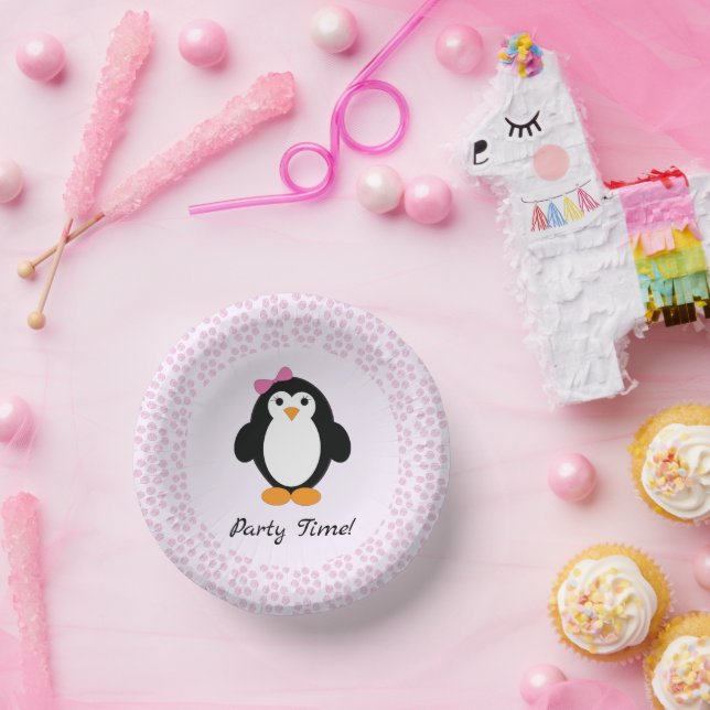Party Time Girl Penguin Paper bowl Paper Plate (Party)