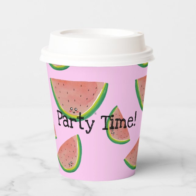 Party Time! Kawaii Watermelon Paper cup (Front)