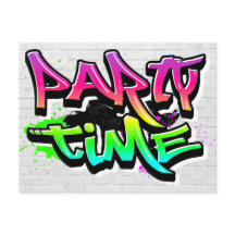 Party Time | Modern Graffiti Invite 