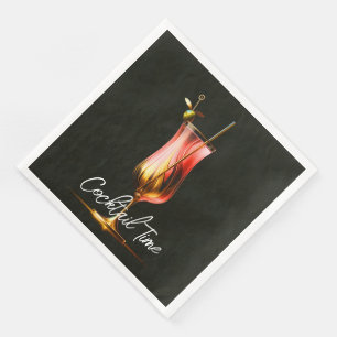 Party Time Neon Modern Personalised Napkin