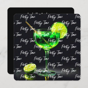 Party Time Neon Popular Personalised Invitation