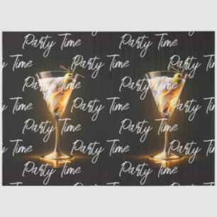 Party Time Neon Trendy Personalised Tissue Paper