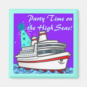 Party Time on the High Seas Cruise Magnet