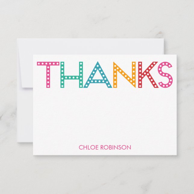 Party Time Thank You Cards - Blue (Front)