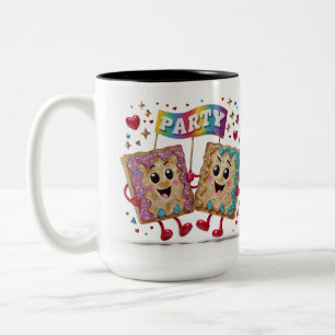Party Time Toaster Pastries Two-Tone Coffee Mug