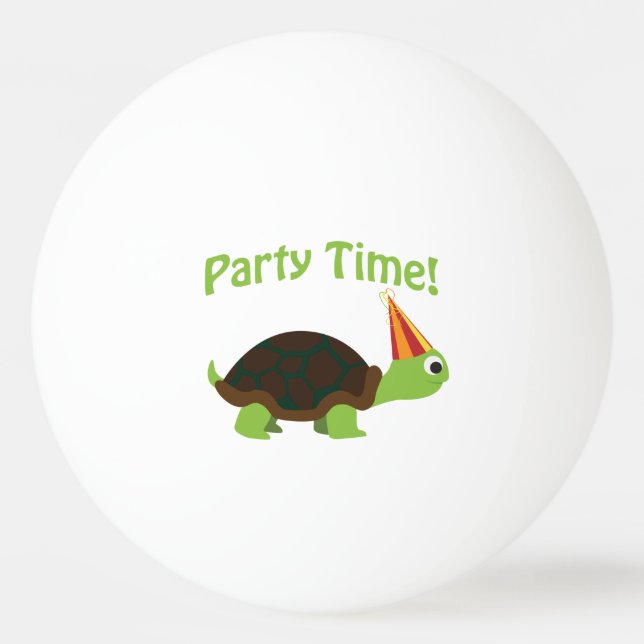 Party Time! Turtle Ping Pong Ball (Front)