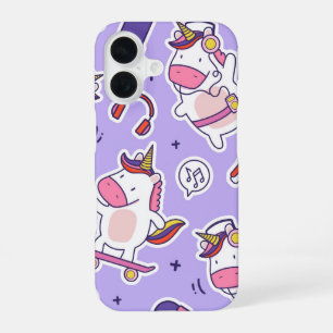 Party Time Unicorn Fun Celebration iPhone 16 Case