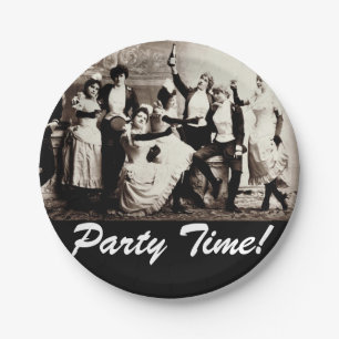 Party Time Women Celebrating Paper Plates