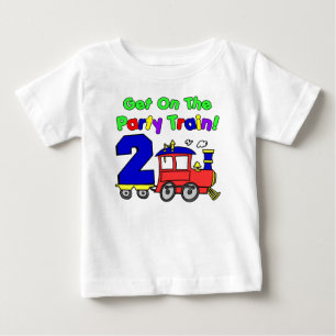 Party Train Second Birthday Baby T-Shirt