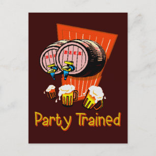 Party Trained Postcard