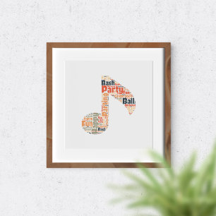 Party Typography Poster. Fun Celebration Word Art Poster