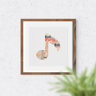 Party Typography Poster. Fun Celebration Word Art Poster