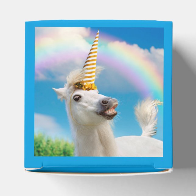 Party Unicorn Horse And Rainbow Favour Box (Top)