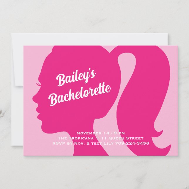 Party Very Pink Bachelorette Invitation (Front)