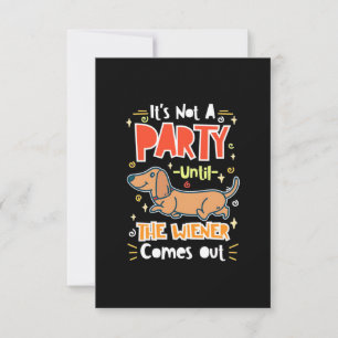 Party With My Dachshunds Thank You Card