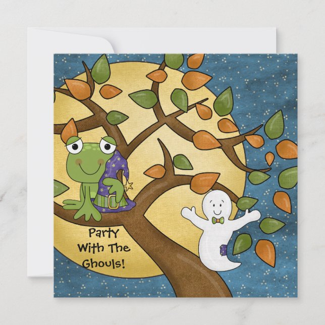 Party With the Ghouls Halloween Invitation (Front)