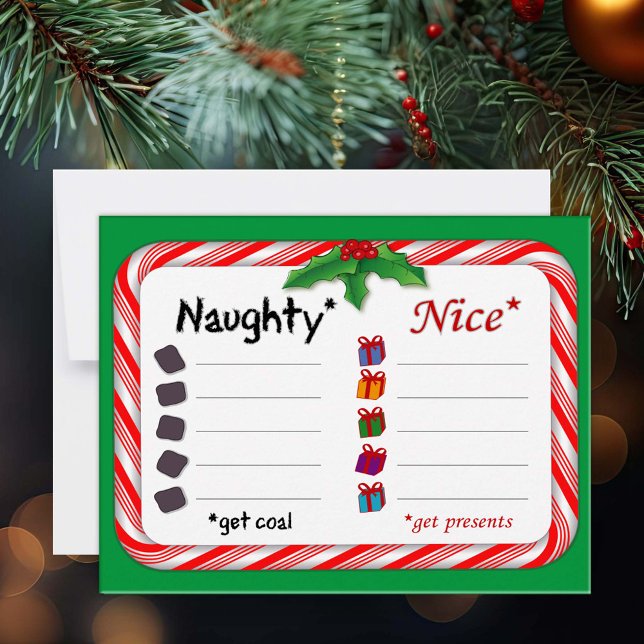 Party with the Naughty or Nice 4.25" x 5.5"  Card (Naughty and Nice Party
Bring your Christmas Stocking. We'll supply the presents and coal. )