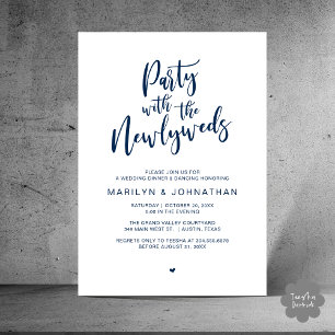 Party With The Newlyweds Rustic Wedding Dinner Invitation