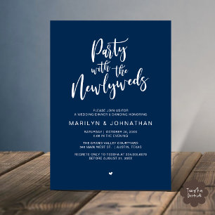 Party With The Newlyweds Rustic Wedding Dinner Invitation