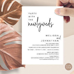 Party With The Newlyweds, Wedding Dinner Invitation