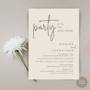 Party With The Newlyweds, Wedding Dinner Invitation