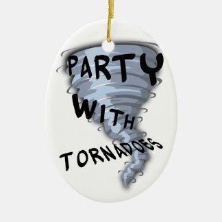 Party With Tornadoes Ceramic Tree Decoration