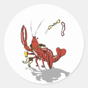 Partydad Crawfish Classic Round Sticker