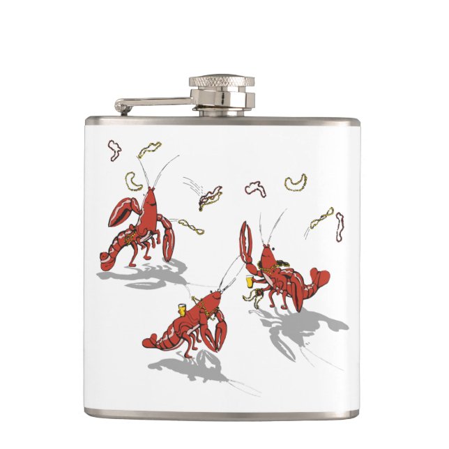 Partydads Crawfish Hip Flask (Front)