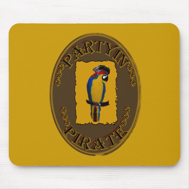 PARTYIN' PIRATE MOUSE MAT (Front)