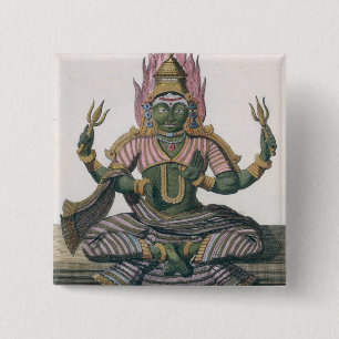 Parvati, from 'Voyage aux Indes et a la Chine' by 15 Cm Square Badge