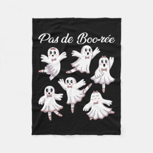 Pas De Boo-re Ballerina Funny Ghost Halloween Spoo Fleece Blanket