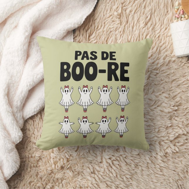 Pas de Boo-re Ballerina Ghost Halloween Spooky Cushion (Blanket)