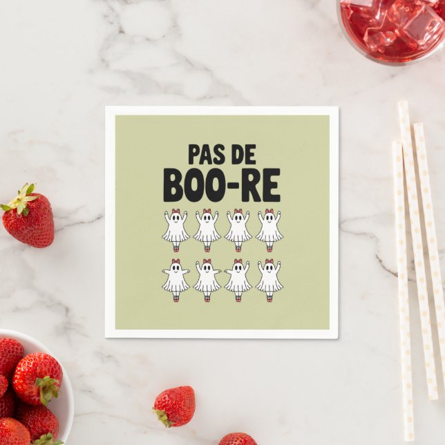 Pas de Boo-re Ballerina Ghost Halloween Spooky Napkin (Insitu)