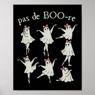 Pas De Boo-re Ballerina Ghost Halloween Spooky Sea Poster