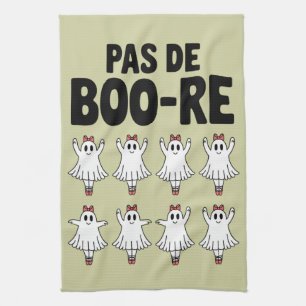 Pas de Boo-re Ballerina Ghost Halloween Spooky Tea Towel