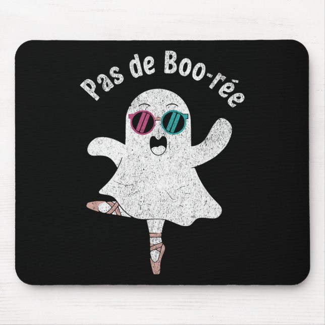 Pas De Boo-rée Cute Ballerina Ghost Funny Ballet  Mouse Mat (Front)