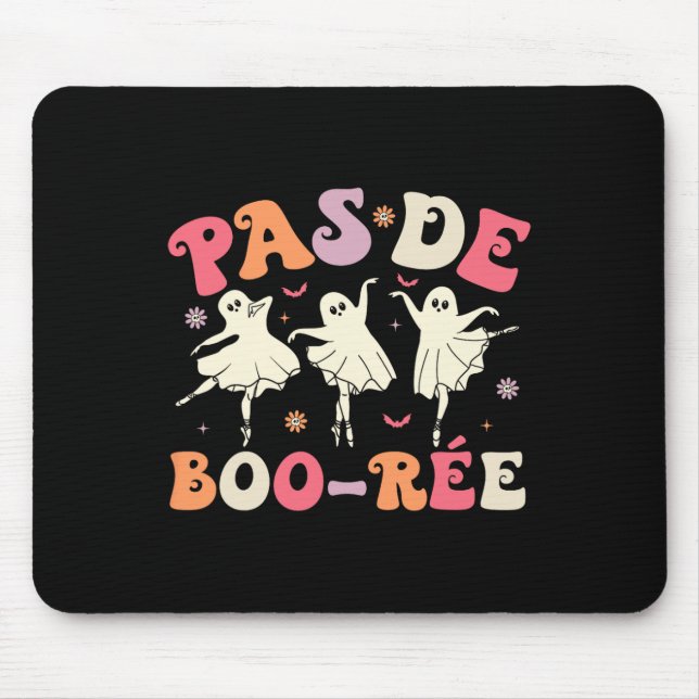 Pas De Boo-rée Cute Ballet Ghosts Dancing Teachers Mouse Mat (Front)