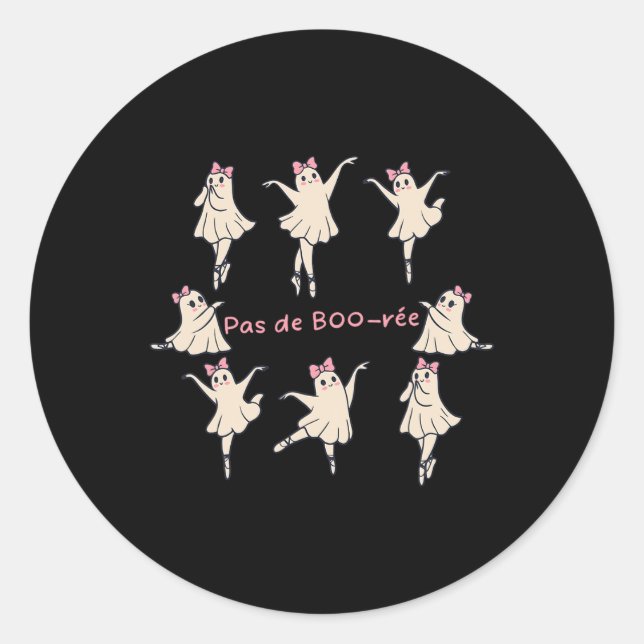 Pas De Boo-rée Design  Classic Round Sticker (Front)
