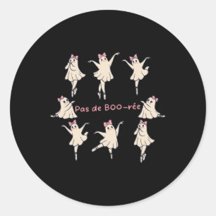 Pas De Boo-rée Design Classic Round Sticker